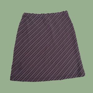 2000s y2k diagonally striped gap midi skirt ~